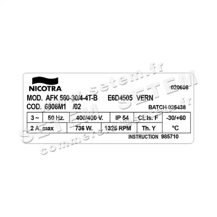4624006593-VENTILATEUR NICOTRA GEBHARDT AFK560.30/4.4T.B E6D4505 *6808M1* 3