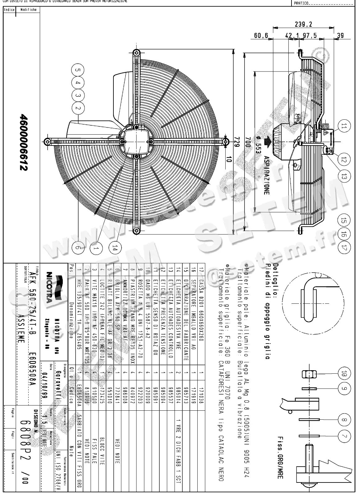 4624006612-VENTILATEUR NICOTRA GEBHARDT AFK560.25.4TB *6808P2*
