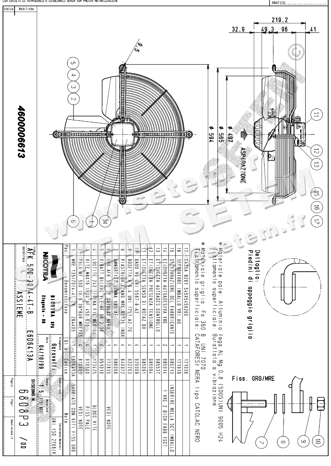 4624006613-VENTILATEUR NICOTRA GEBHARDT AFK500.30.4TB *6808P3*