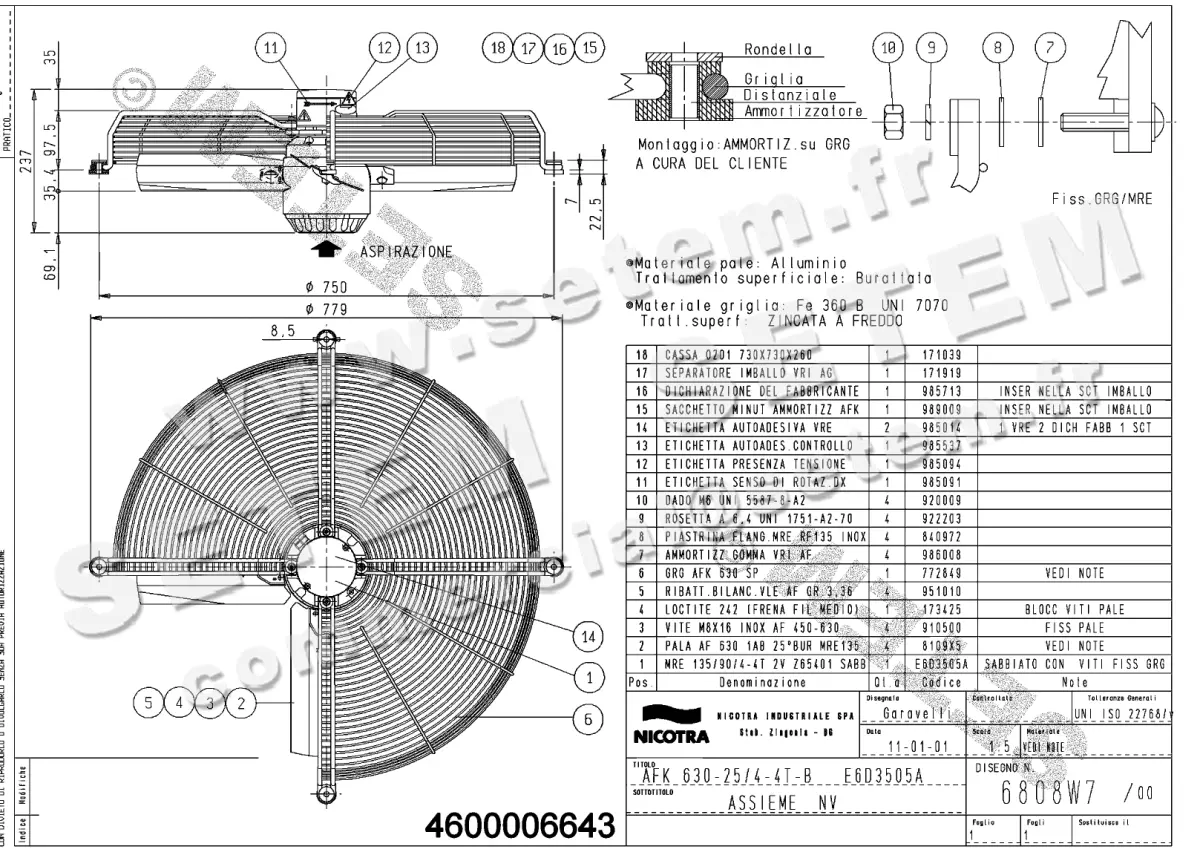 4624006643-VENTILATEUR NICOTRA GEBHARDT AFK630.25.4TB *6808W7*