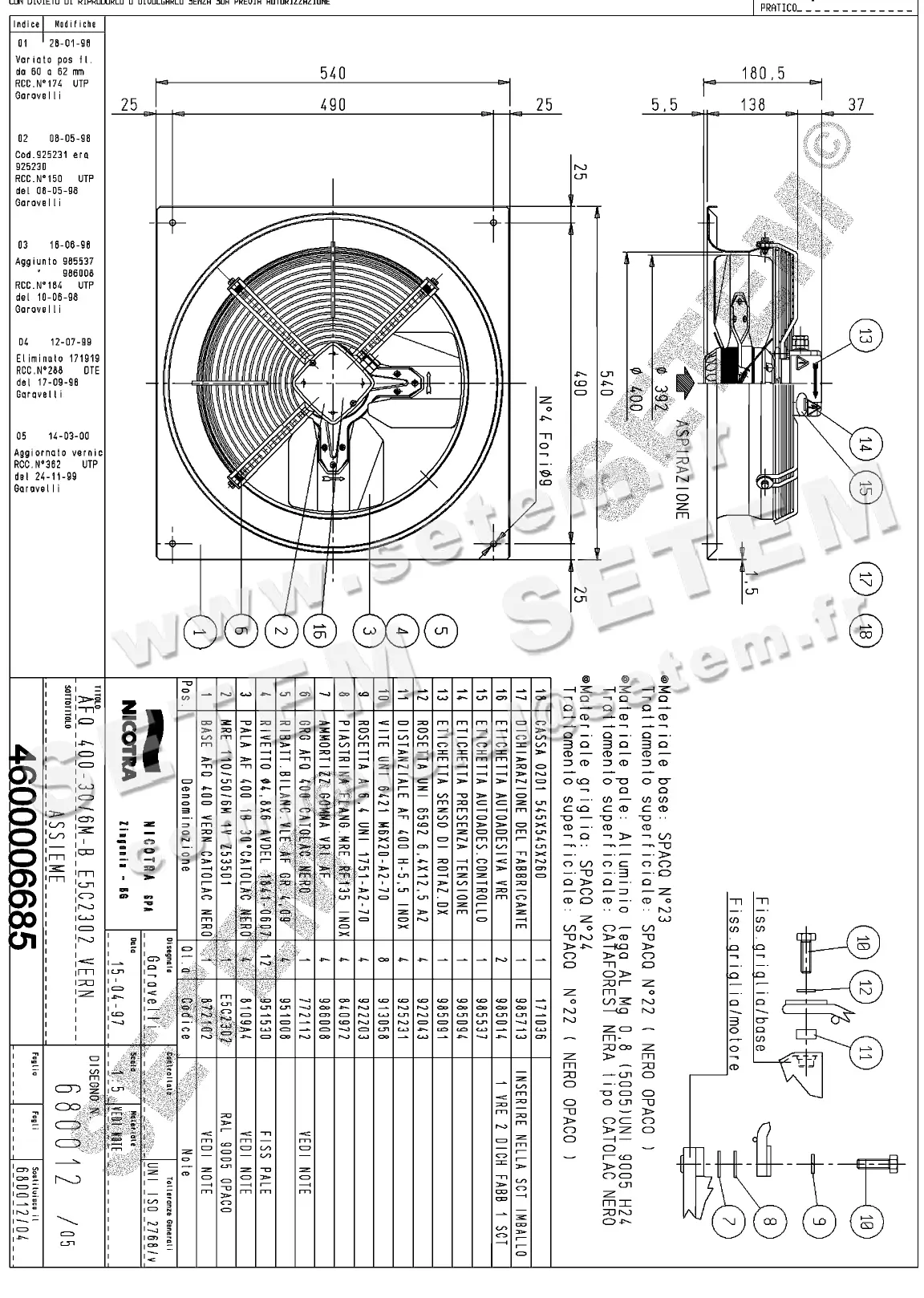 4624006685-VENTILATEUR NICOTRA GEBHARDT AFQ400.30/6M.B E5C2302 *680012*