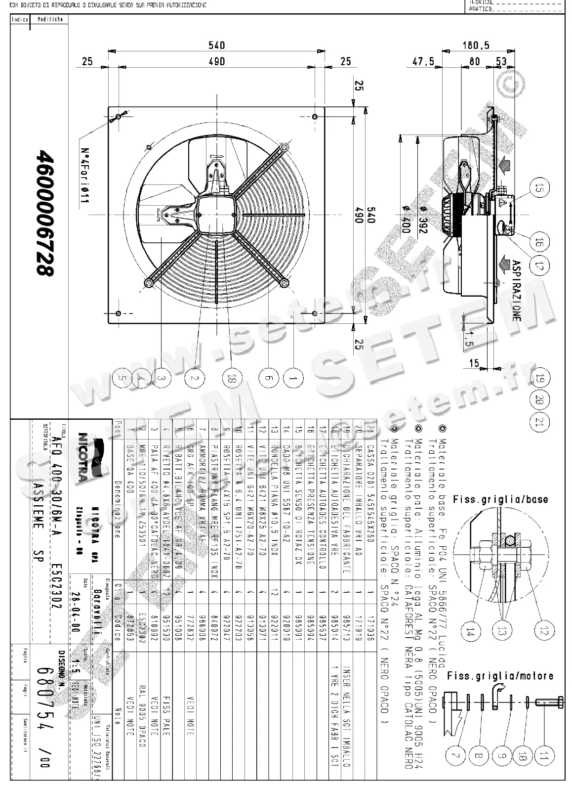 4624006728-VENTILATEUR NICOTRA GEBHARDT AFQ400.30/6M.A E5C2302 *680754*