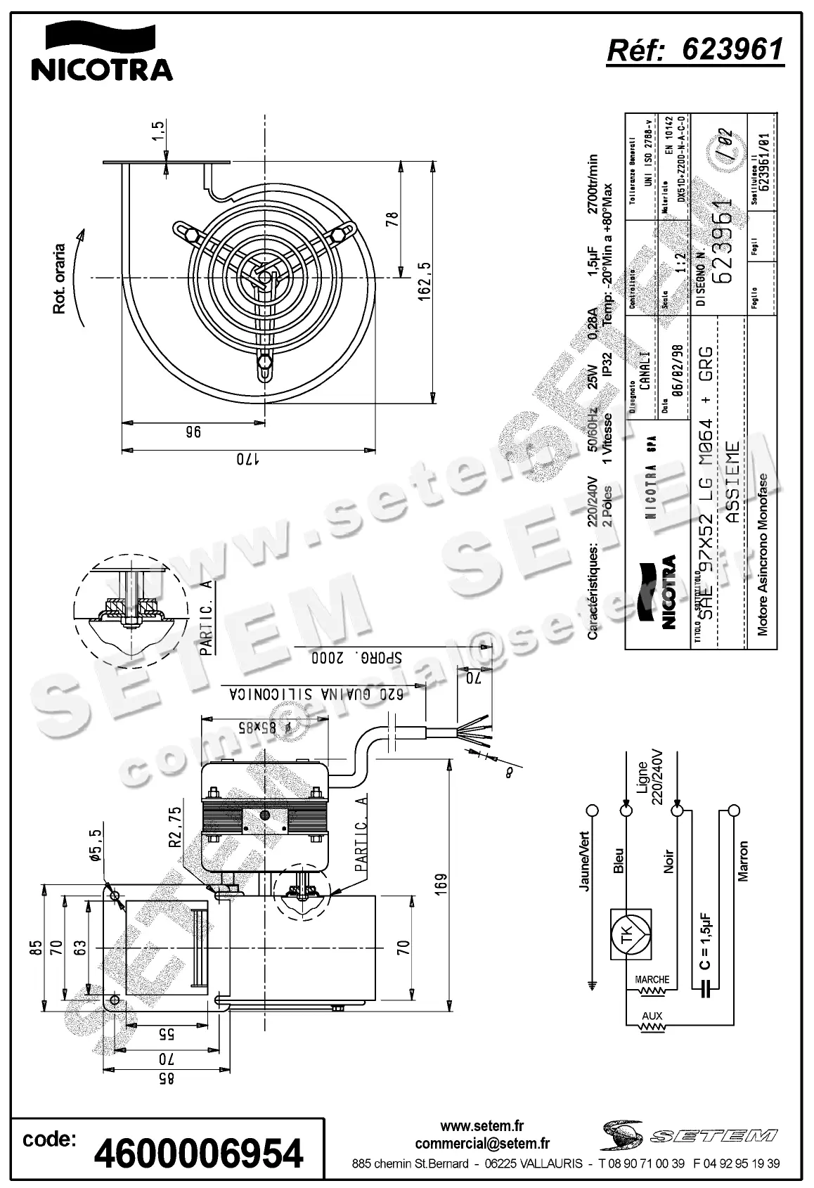 4624006954-VENTILATEUR NICOTRA GEBHARDT SAE97/52LG 25W 2P M230V 1V M064 +GRA *623961* 2