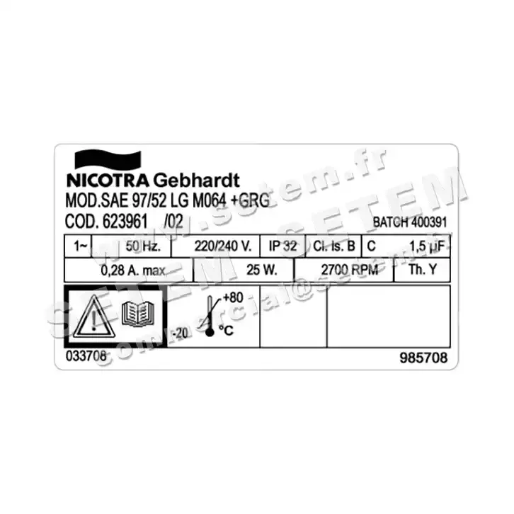 4624006954-VENTILATEUR NICOTRA GEBHARDT SAE97/52LG 25W 2P M230V 1V M064 +GRA *623961* 3