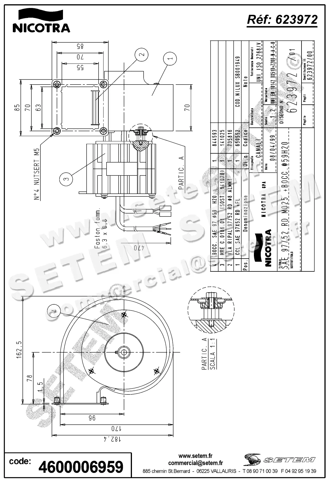 4624006959-VENTILATEUR NICOTRA GEBHARDT SAE97/52RD 20W 2P M230V 1V C018601 M025 *623972* 2