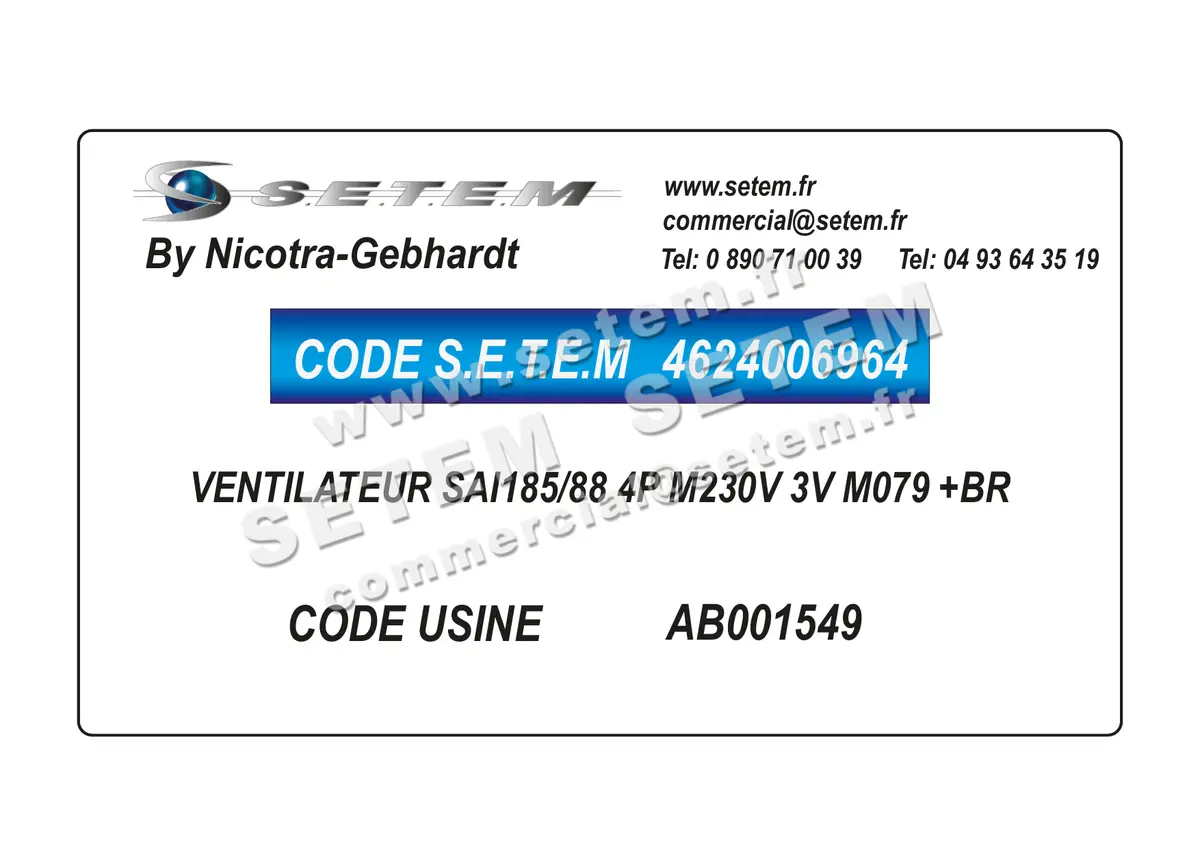 4624006964-VENTILATEUR NICOTRA GEBHARDT SAI185/88 4P M230V 3V M079 +BR *AB001549* 2