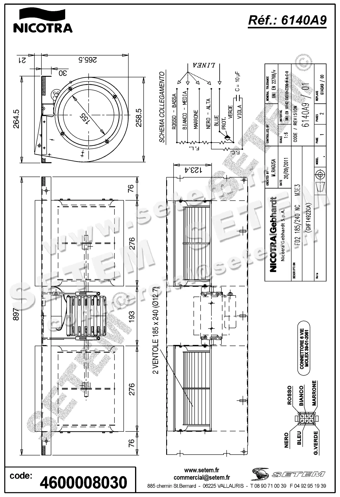 4624008030-GMV NICOTRA GEBHARDT FD2.185/240NC M3E3 "C024323H01" *6140A9* 2