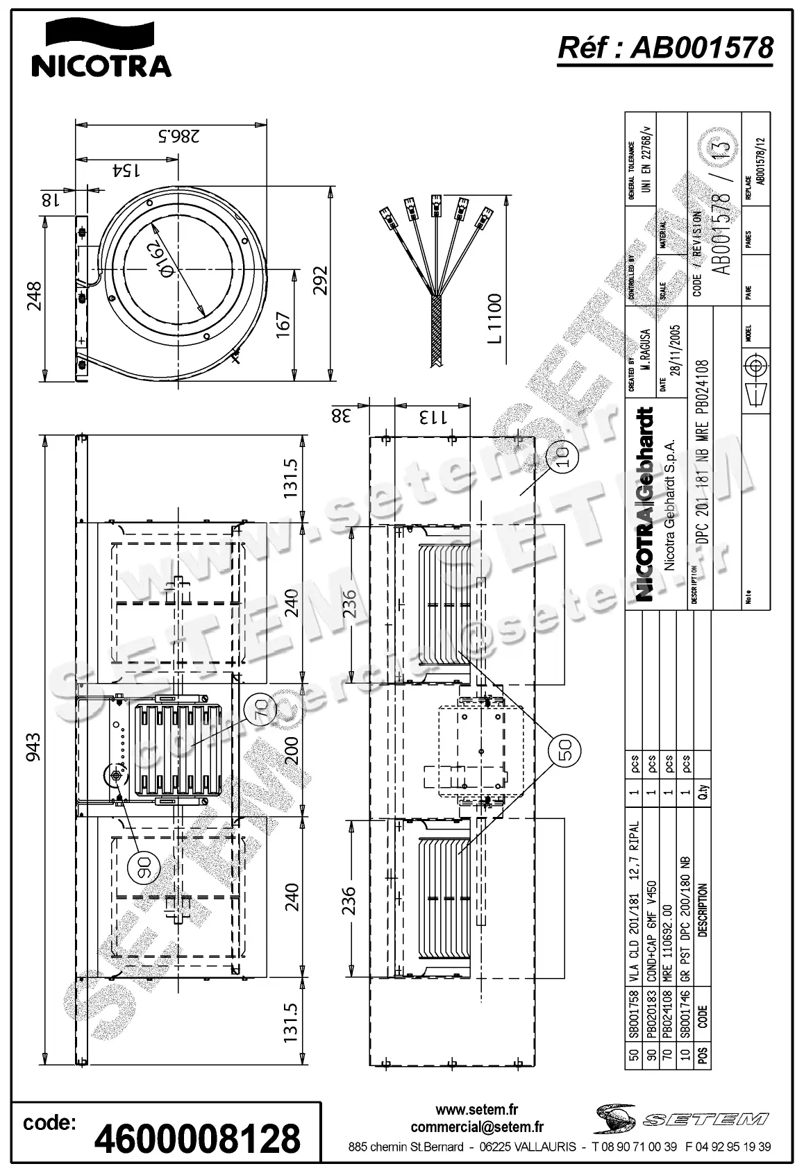 4624008128-GMV NICOTRA GEBHARDT DPC201/181NB MRE PB024108 *AB001578* 2