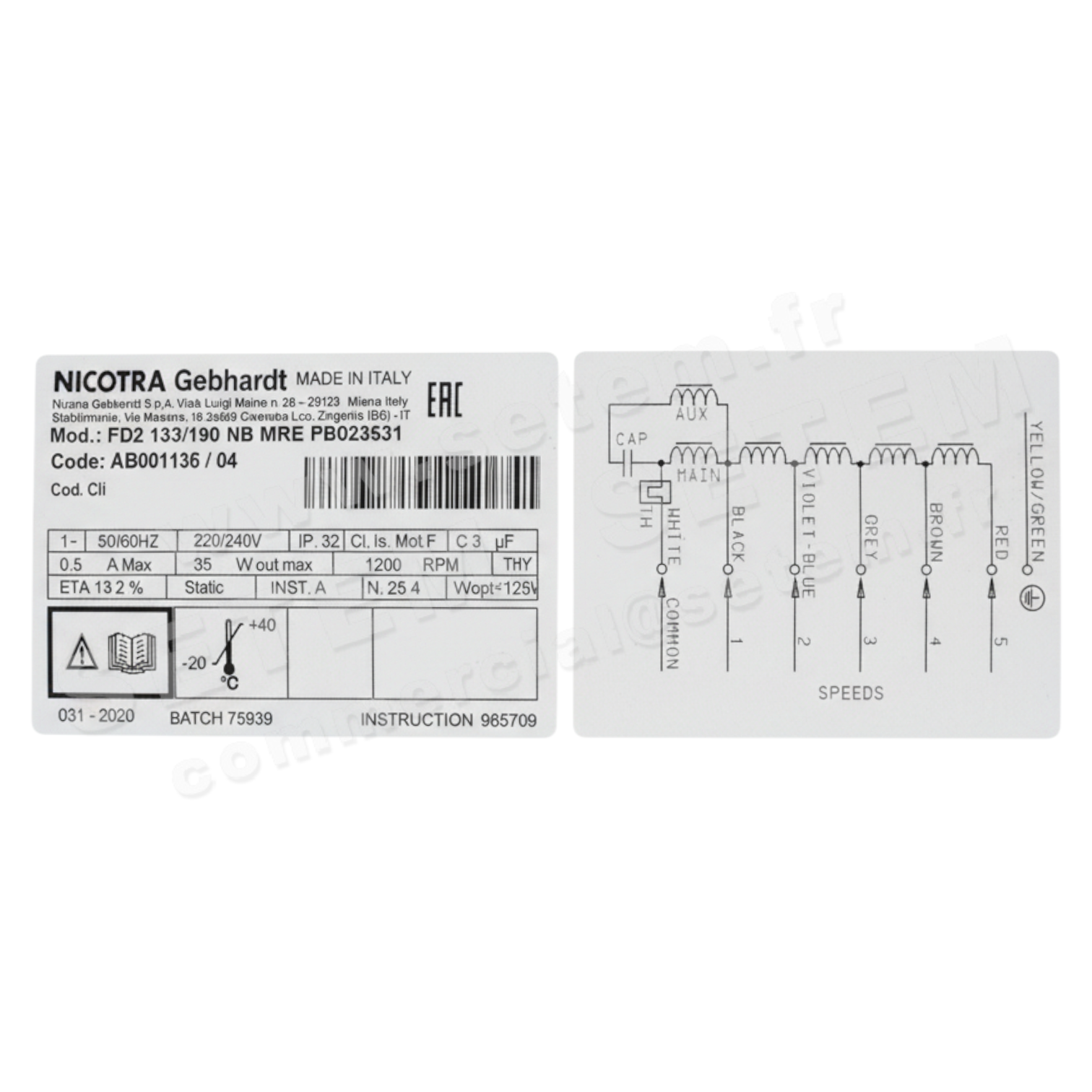 4624008136-GMV NICOTRA GEBHARDT FD2.133/190 NB MRE PB023531 *AB001136* 4