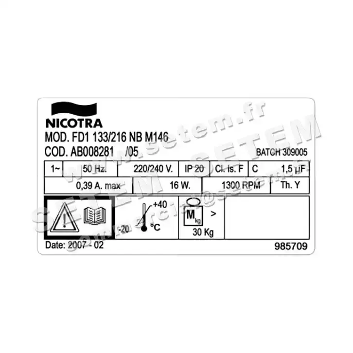 4624008281-GMV NICOTRA GEBHARDT DDA133/216NB M146 *AB008281* 3