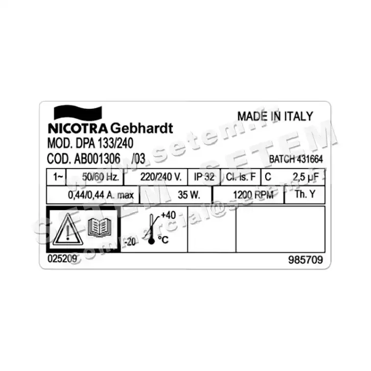 4624008306-GMV NICOTRA GEBHARDT FD2.133/240 PB023531 *AB001306* 3