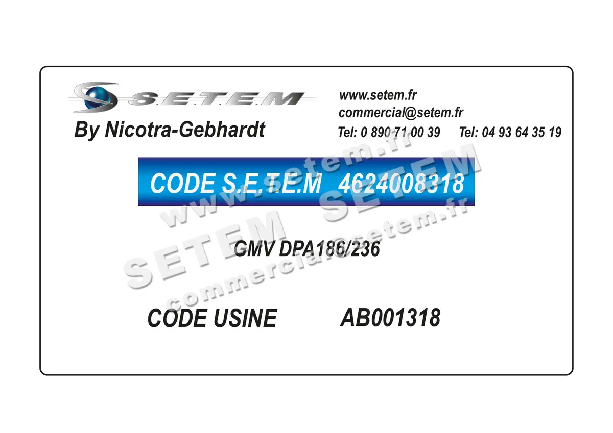 4624008318-GMV NICOTRA GEBHARDT DPA186/236 *AB001318*