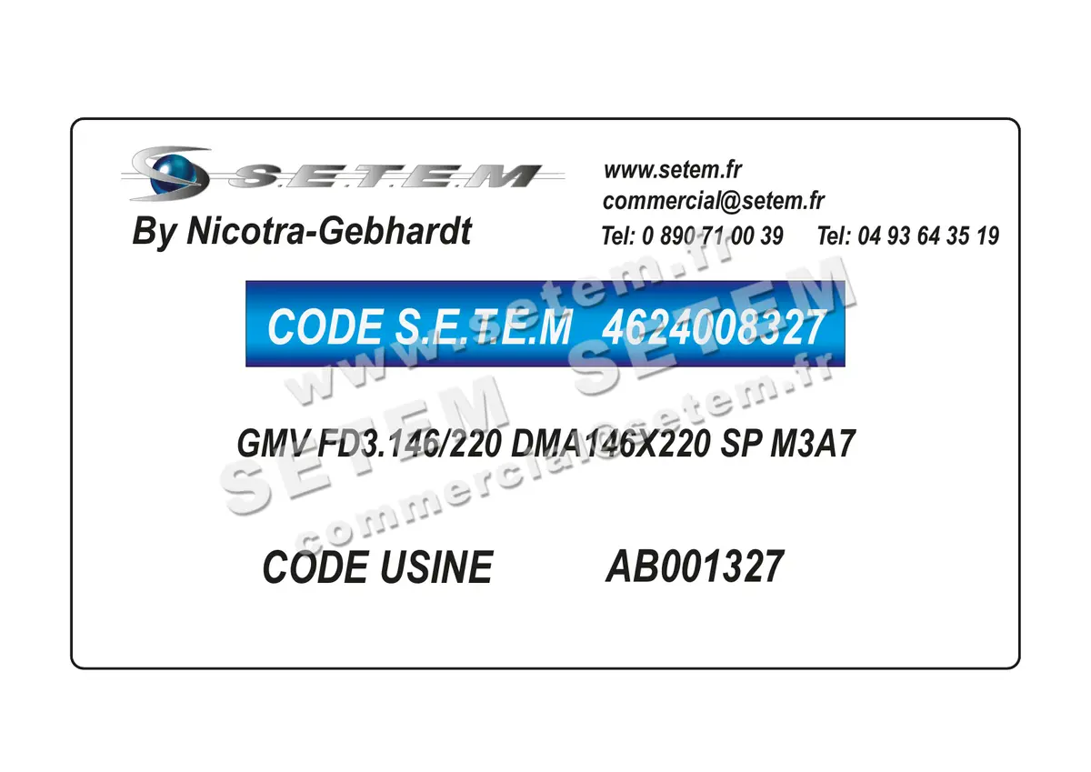 4624008327-GMV NICOTRA GEBHARDT FD3.146/220 DMA146X220 SP M3A7 *AB001327* 4