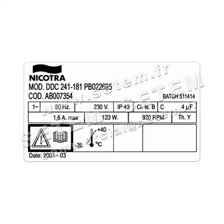 4624008354-VENTILATEUR NICOTRA GEBHARDT DDC241X181 122W 6P M230V 1V PB022695 +BR *AB007354* 3