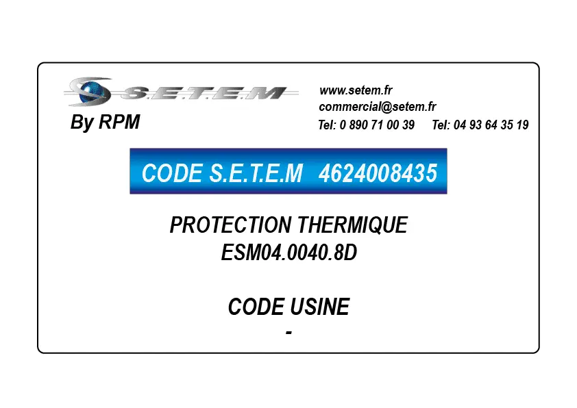 4624008435-PROTECTION THERMIQUE ESM04.0040.8D