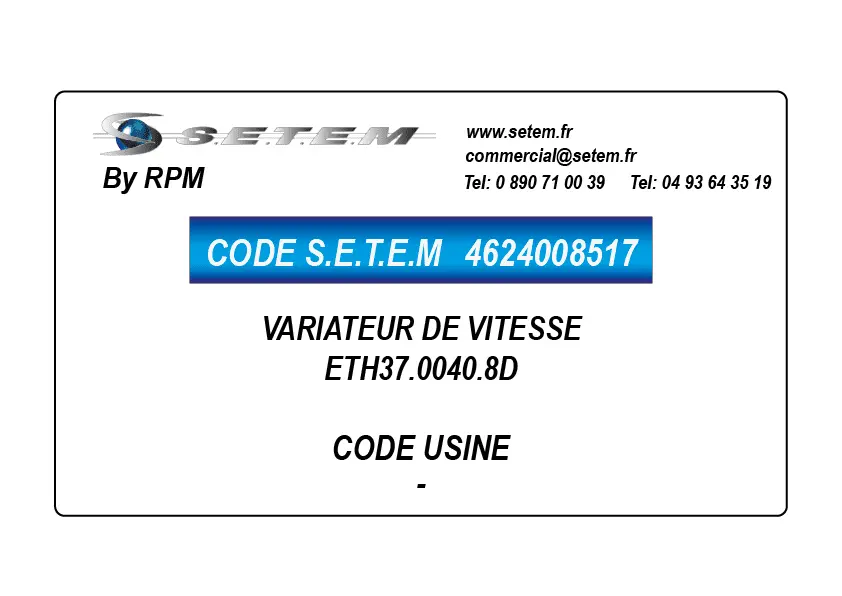 4624008517-VARIATEUR DE VITESSE ETH37.0040.8D