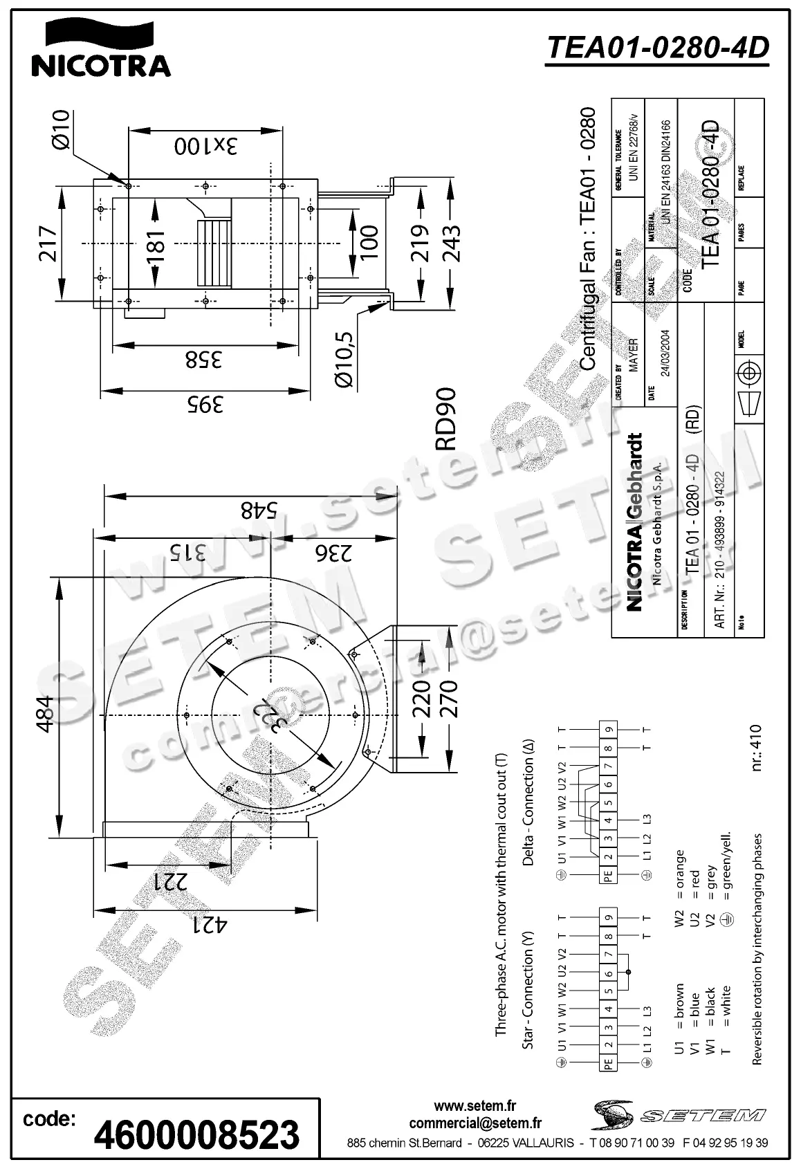 4624008523-VENTILATEUR NICOTRA GEBHARDT TEA01.0280.4D RD 90° 2