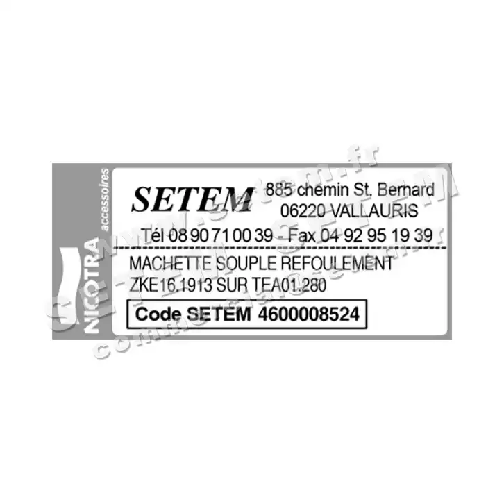 4624008524-MANCHETTE SOUPLE REFOULEMENT NICOTRA GEBHARDT SUR TEA01.0280 2