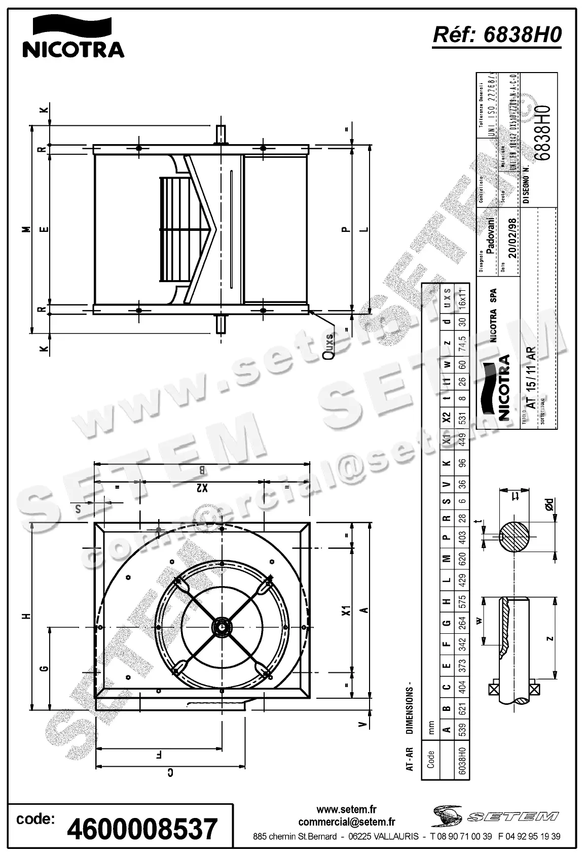 4624008537-VENTILATEUR NICOTRA GEBHARDT AT15/11AR *6038H0* 2