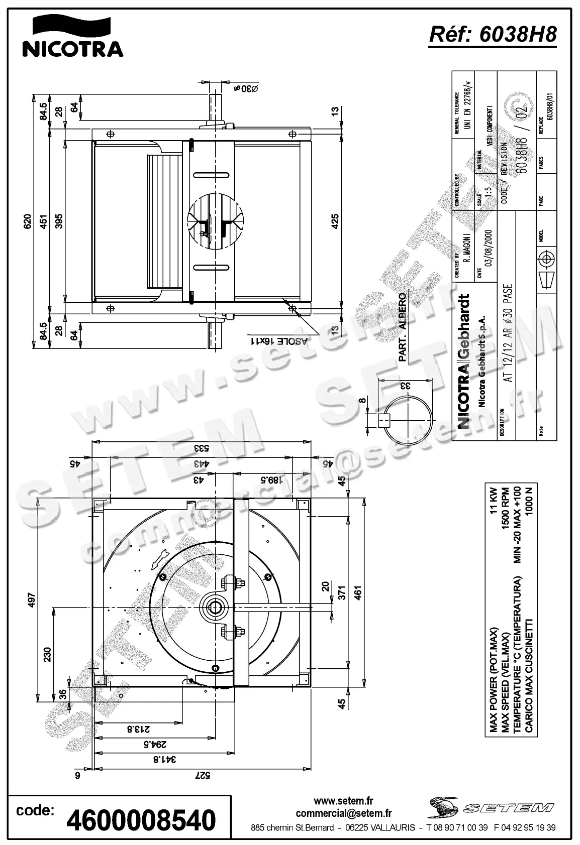 4624008540-VENTILATEUR NICOTRA GEBHARDT AT12/12AR *6038H8*