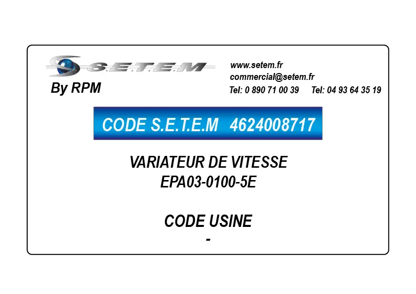 4624008717-VARIATEUR DE VITESSE EPA03-0100-5E