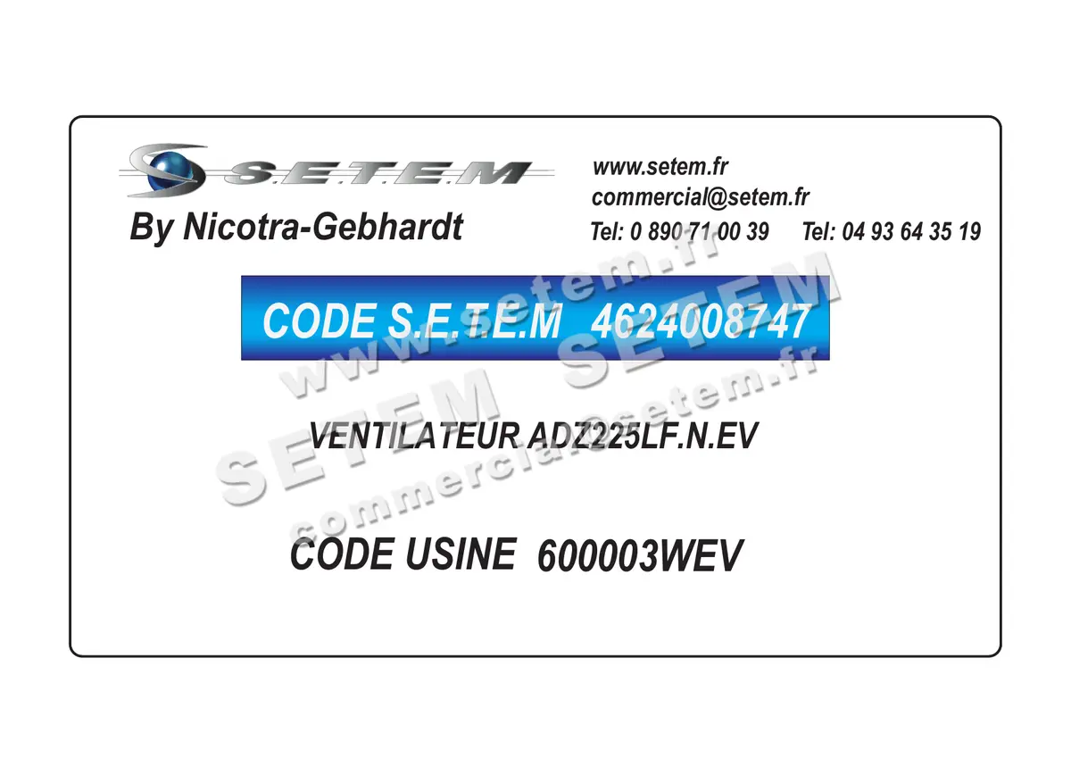 4624008747-VENTILATEUR NICOTRA GEBHARDT ADZ225LF.N.EV *600003WEV*
