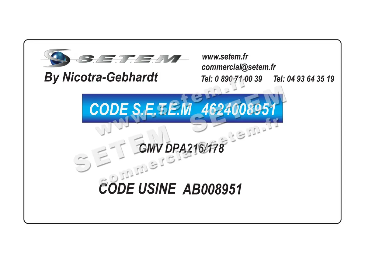 4624008951-GMV NICOTRA GEBHARDT DPA216/178 *AB008951*