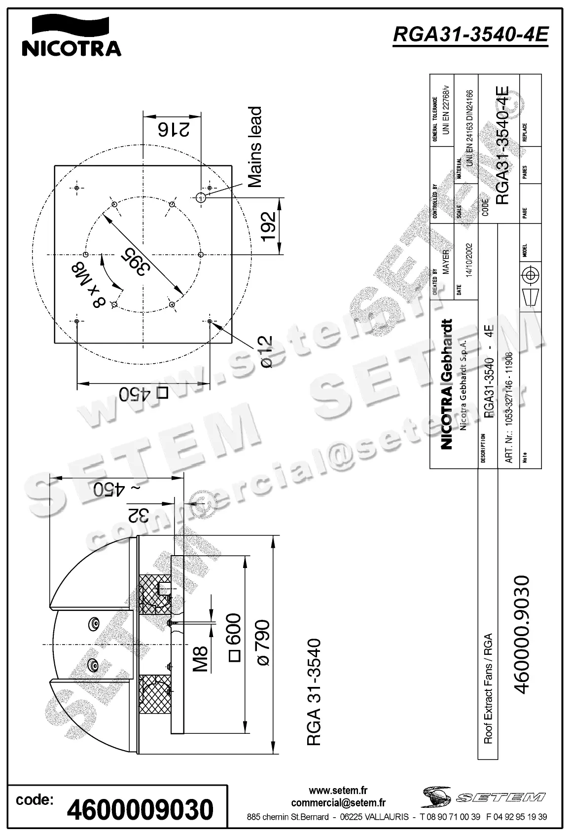 4624009030-TOURELLE NICOTRA GEBHARDT RGA31.3540.4E 2