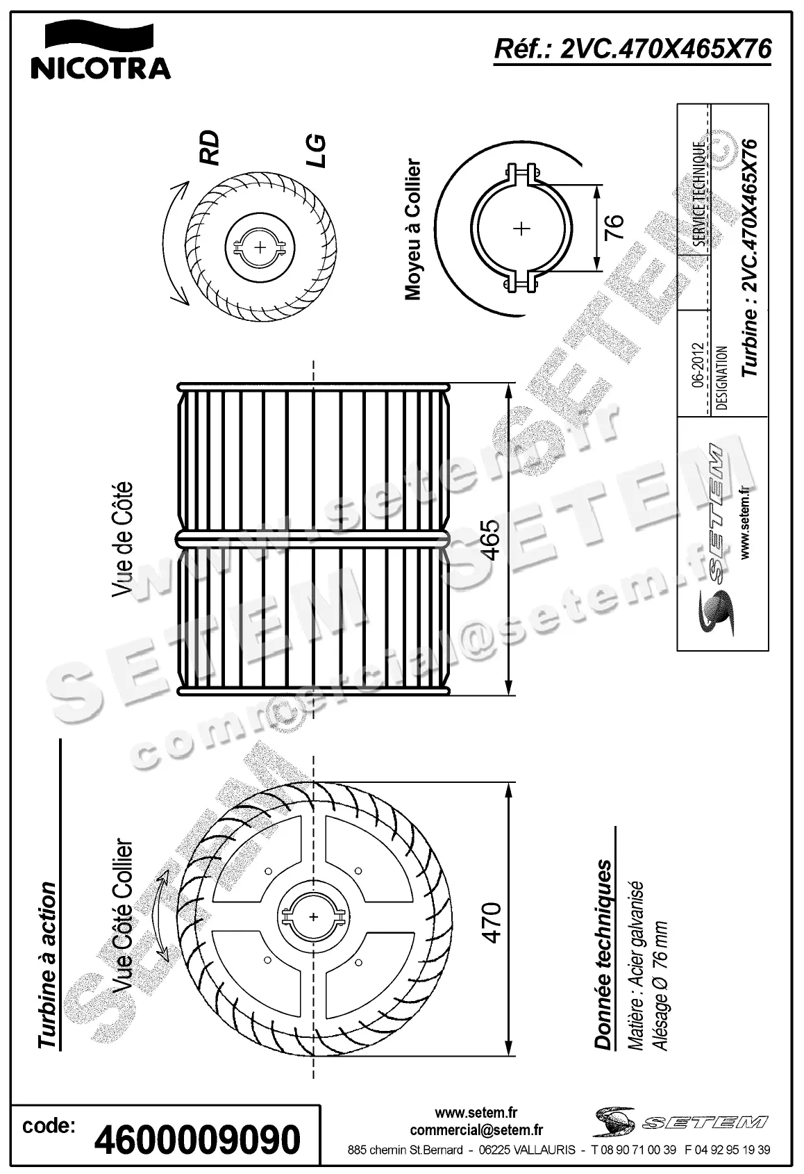4624009090-TURBINE NICOTRA GEBHARDT 2VC.470X465X76 2