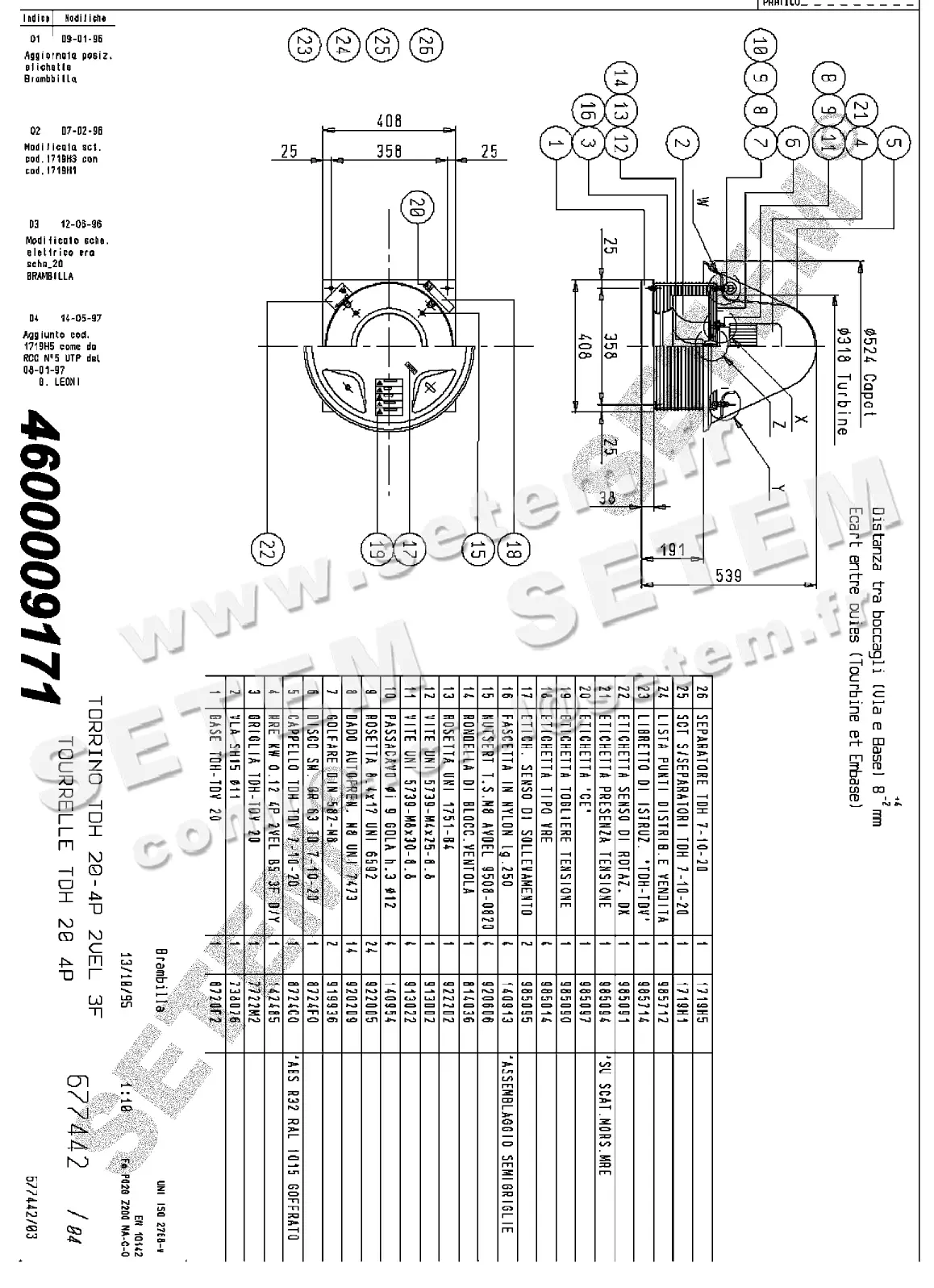 4624009171-TOURELLE NICOTRA GEBHARDT TDH20 4P T400V 1V *677442*