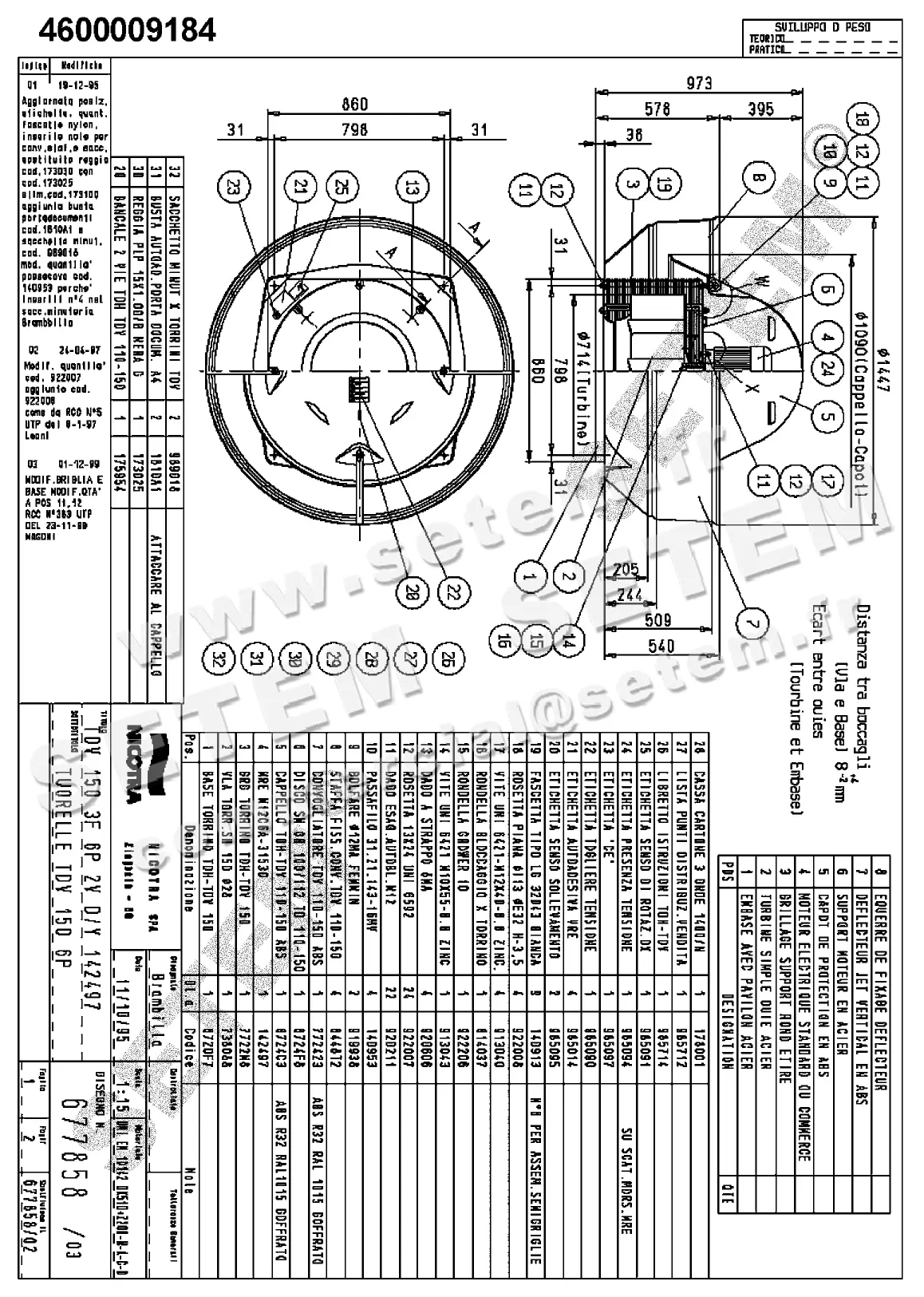 4624009184-TOURELLE NICOTRA GEBHARDT TDV150 6P T400V 1V *677858*