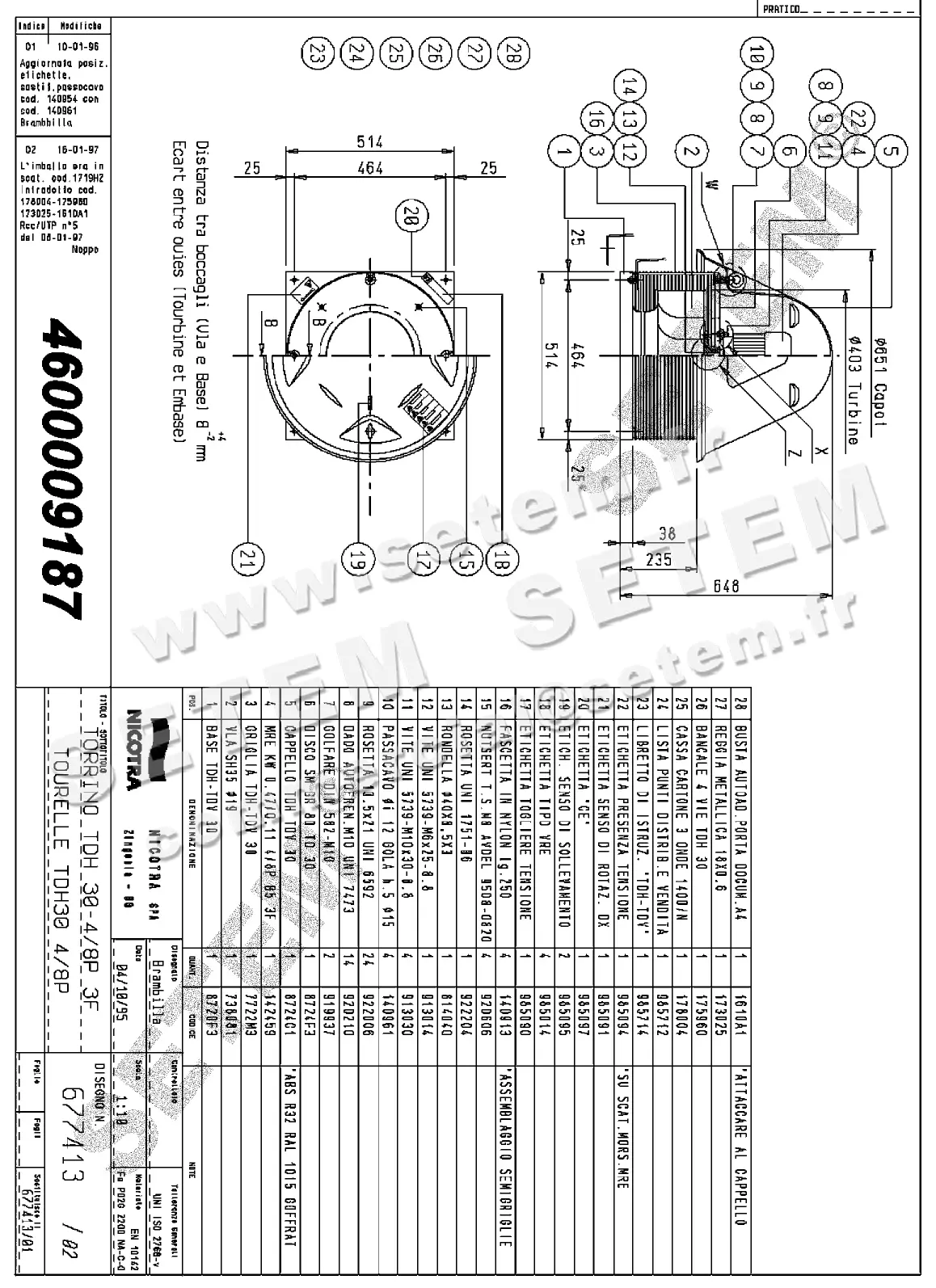 4624009187-TOURELLE NICOTRA GEBHARDT TDH30 4/8P T400V 1V 142459 *677413*