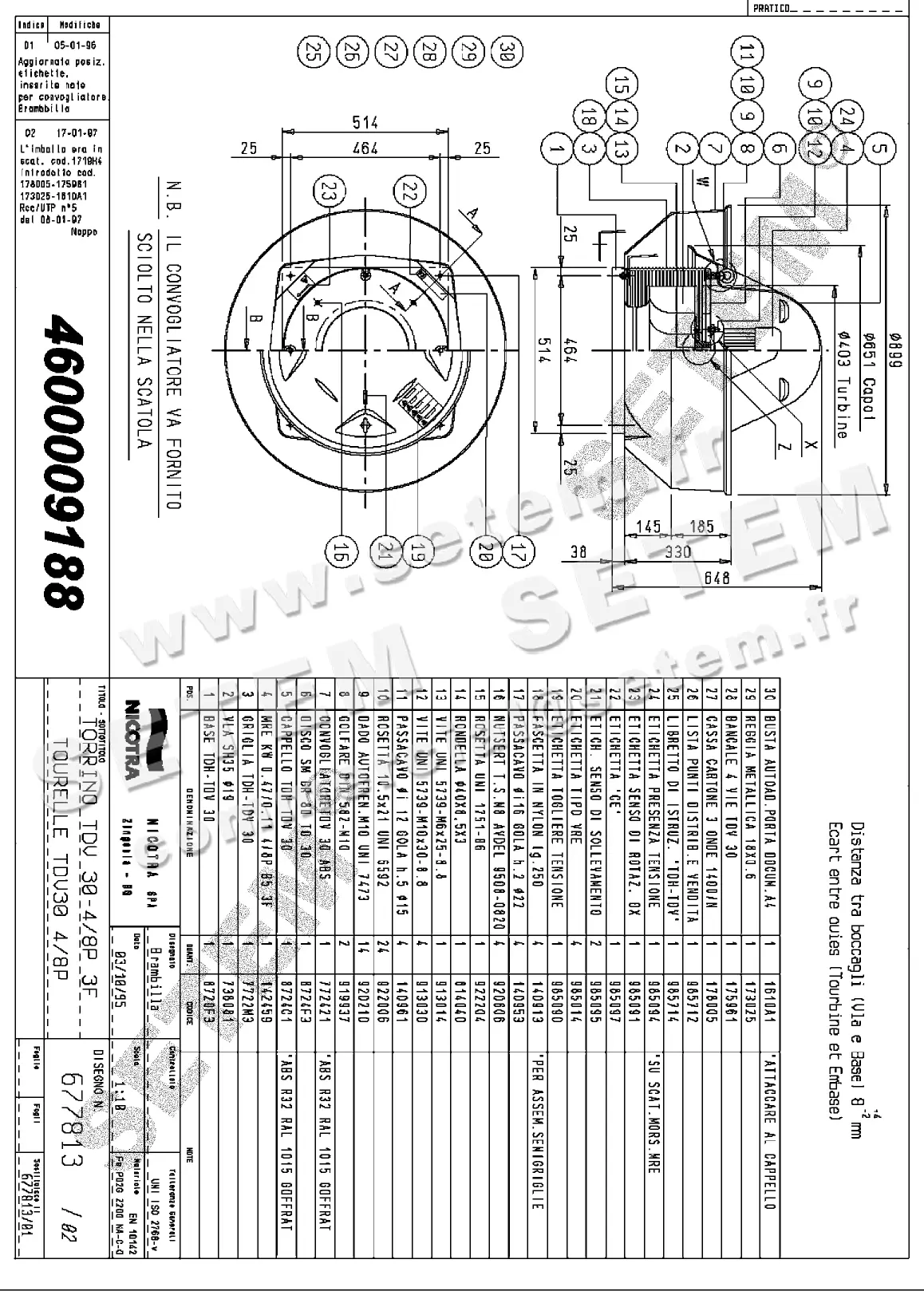 4624009188-TOURELLE NICOTRA GEBHARDT TDV30 4/8P T400V 1V *677813*