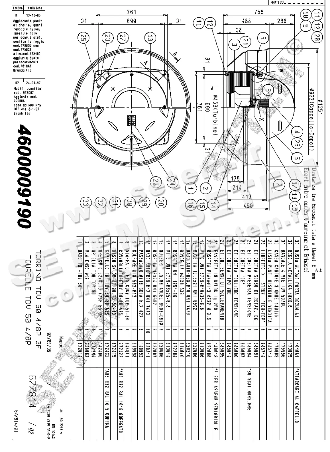 4624009190-TOURELLE NICOTRA GEBHARDT TDV50 4/8P T400V 1V *677814*