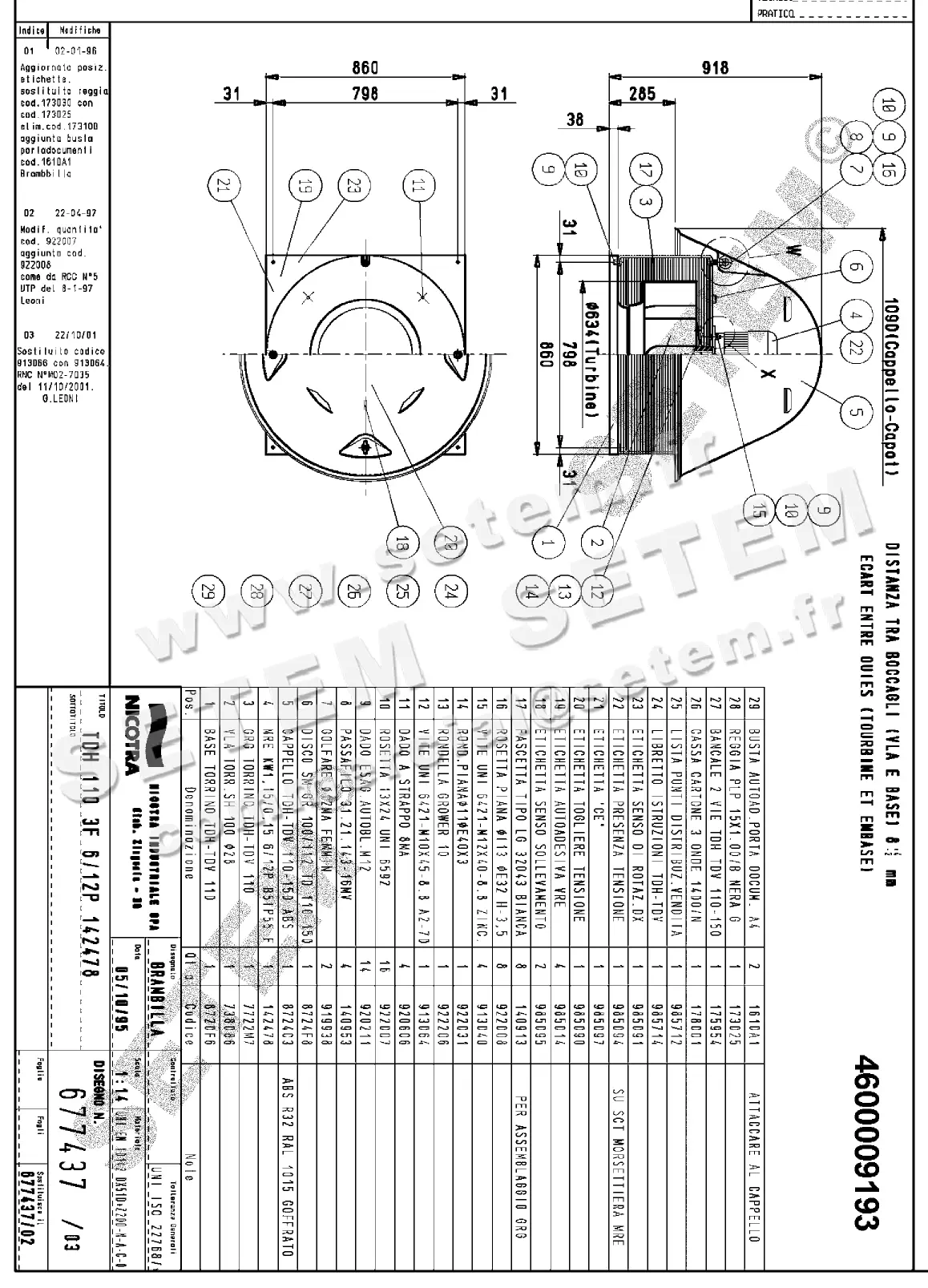 4624009193-TOURELLE NICOTRA GEBHARDT TDH110 6/12P T400V 1V *677437*