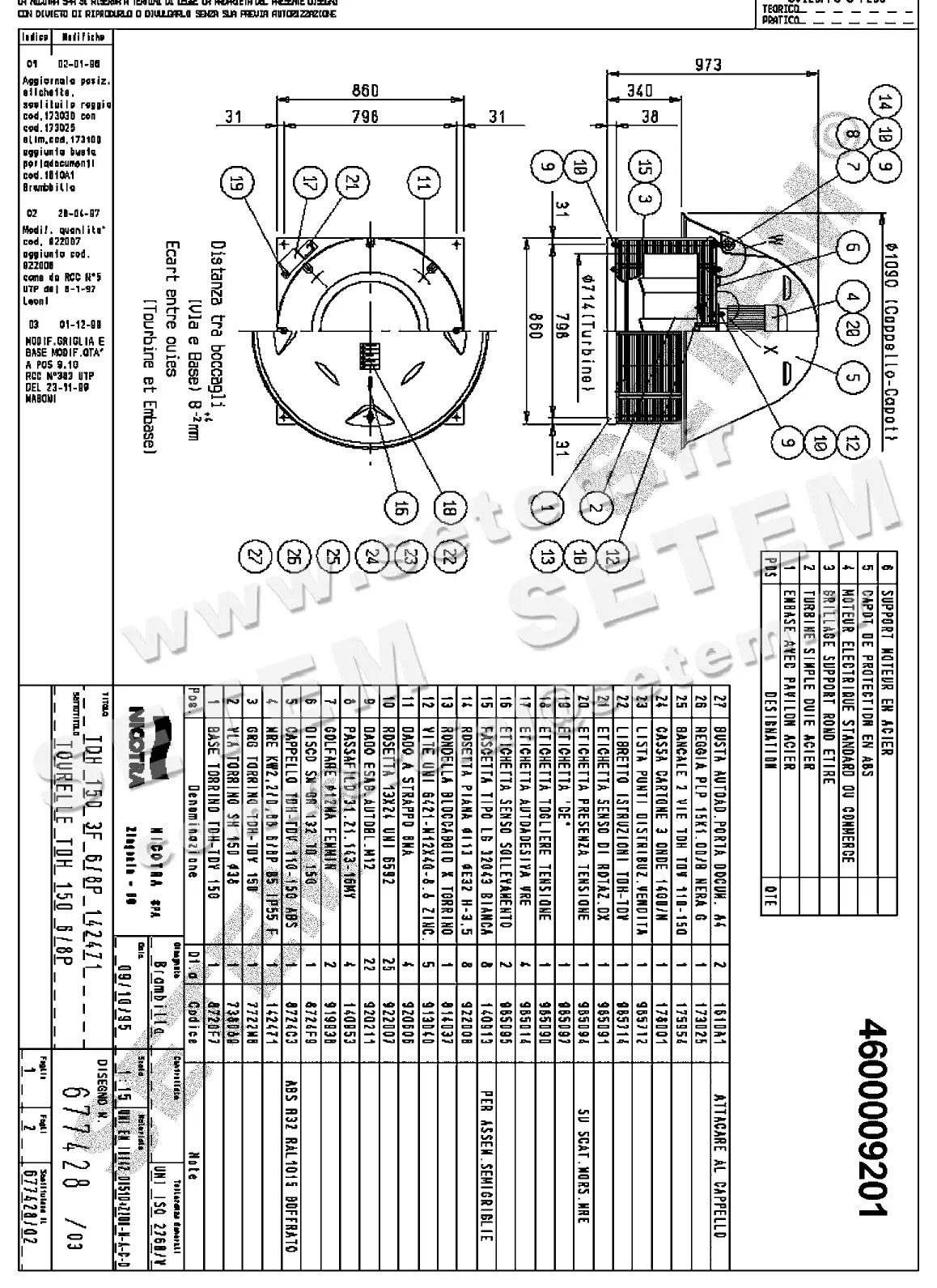 4624009201-TOURELLE NICOTRA GEBHARDT TDH150 6/8P T400V 1V 142471 *677428*
