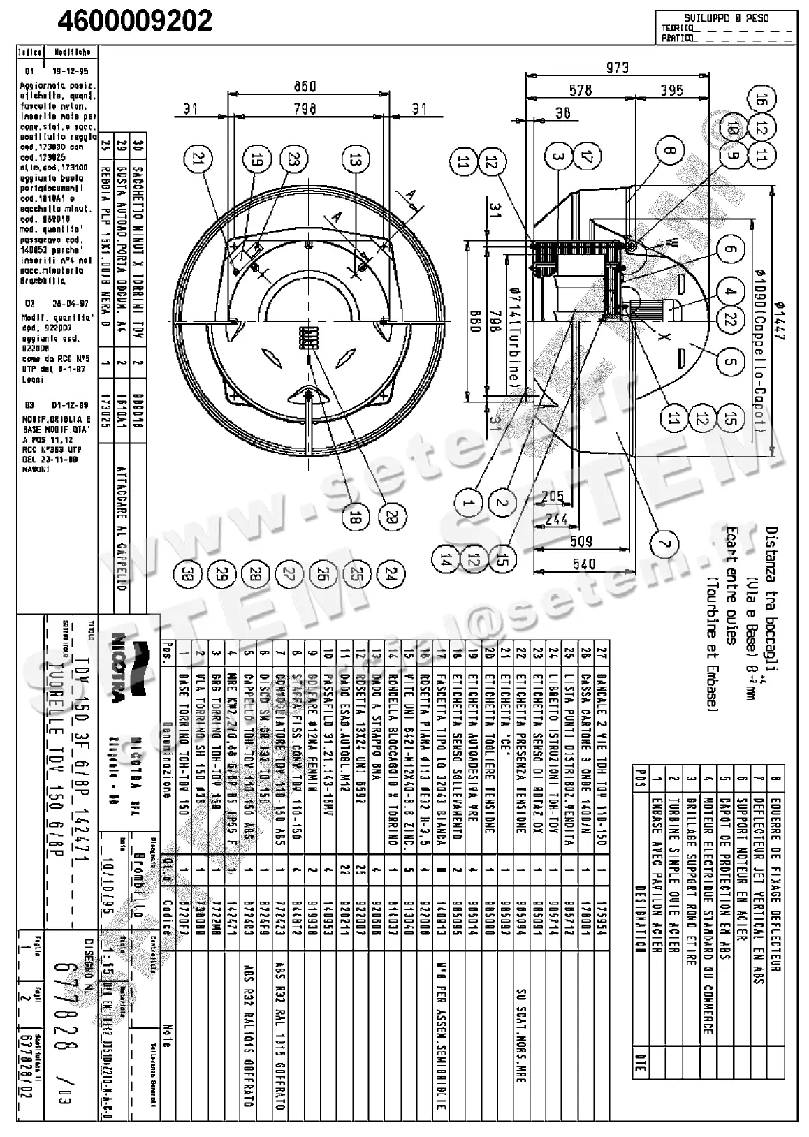 4624009202-TOURELLE NICOTRA GEBHARDT TDV150 6//8P T41V *677828*