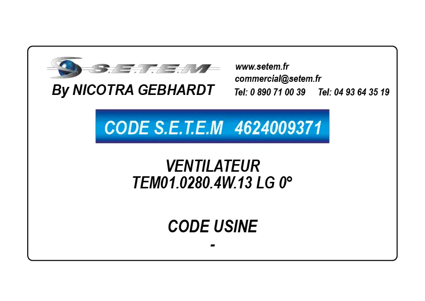 4624009371-VENTILATEUR TEM01.0280.4W.13 LG 0°
