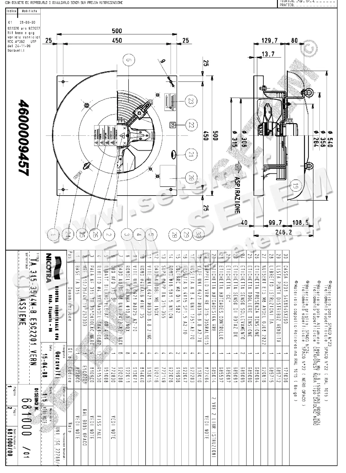 4624009457-TOURELLE NICOTRA GEBHARDT TA315 4P M230V 1V *681000*