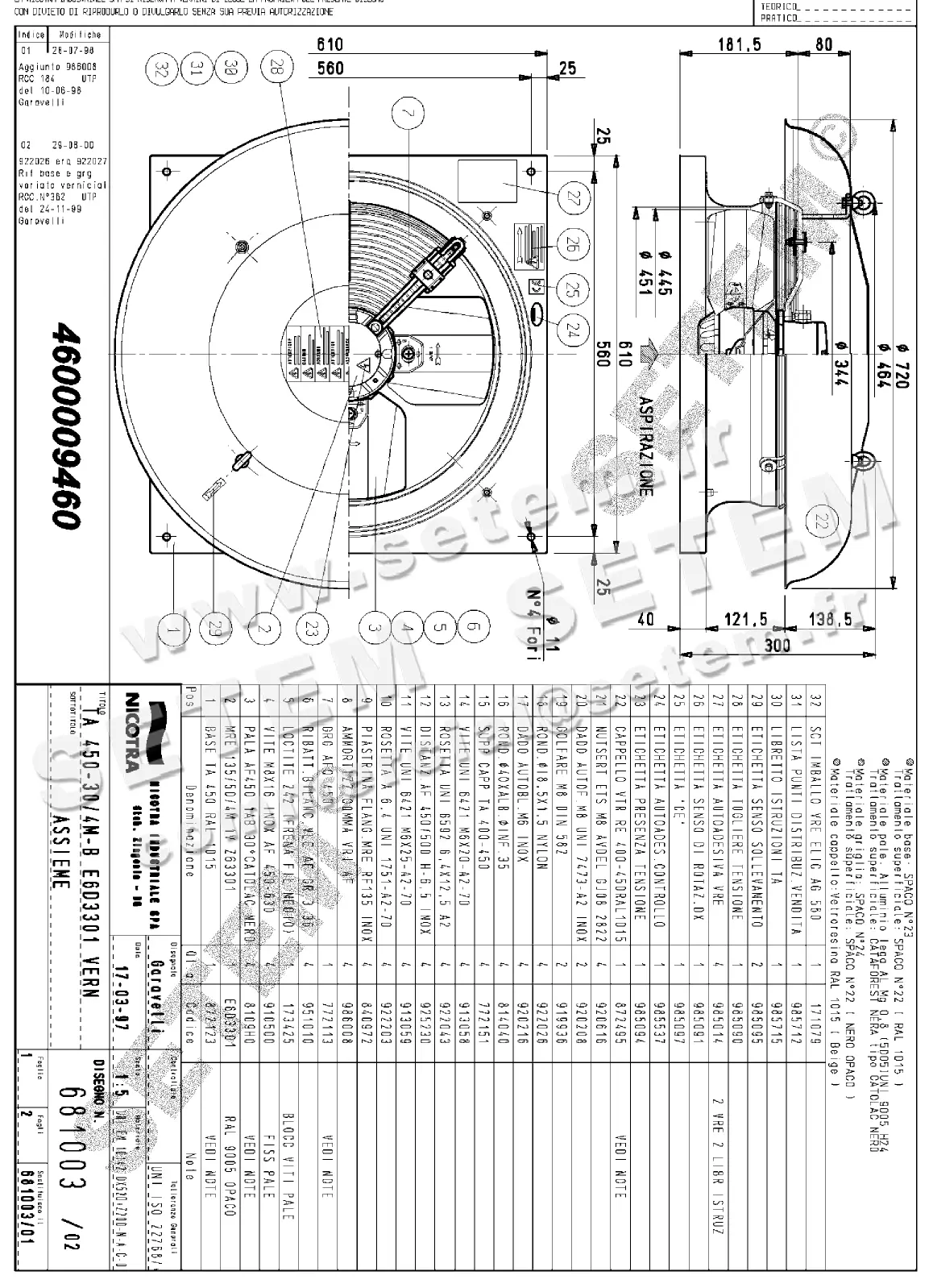 4624009460-TOURELLE NICOTRA GEBHARDT TA450 4P M230V 1V *681003*