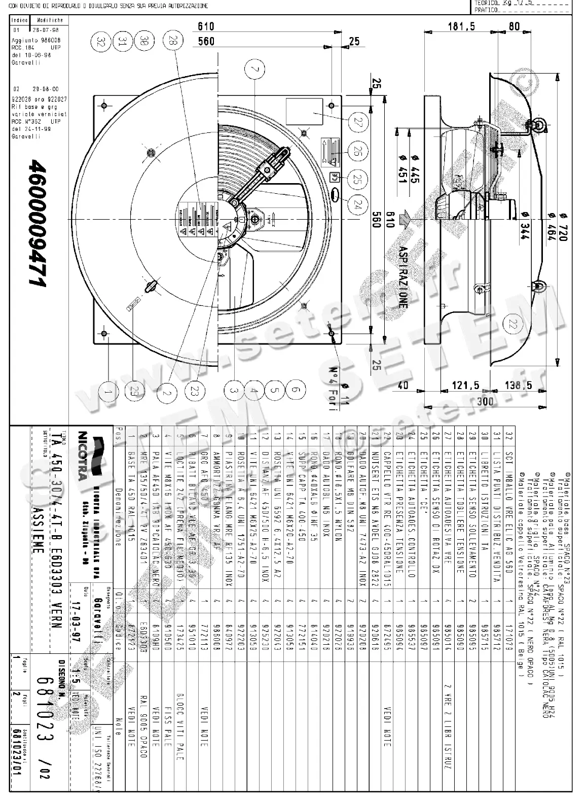4624009471-TOURELLE NICOTRA GEBHARDT TA450 4P T400V 1V *681023*