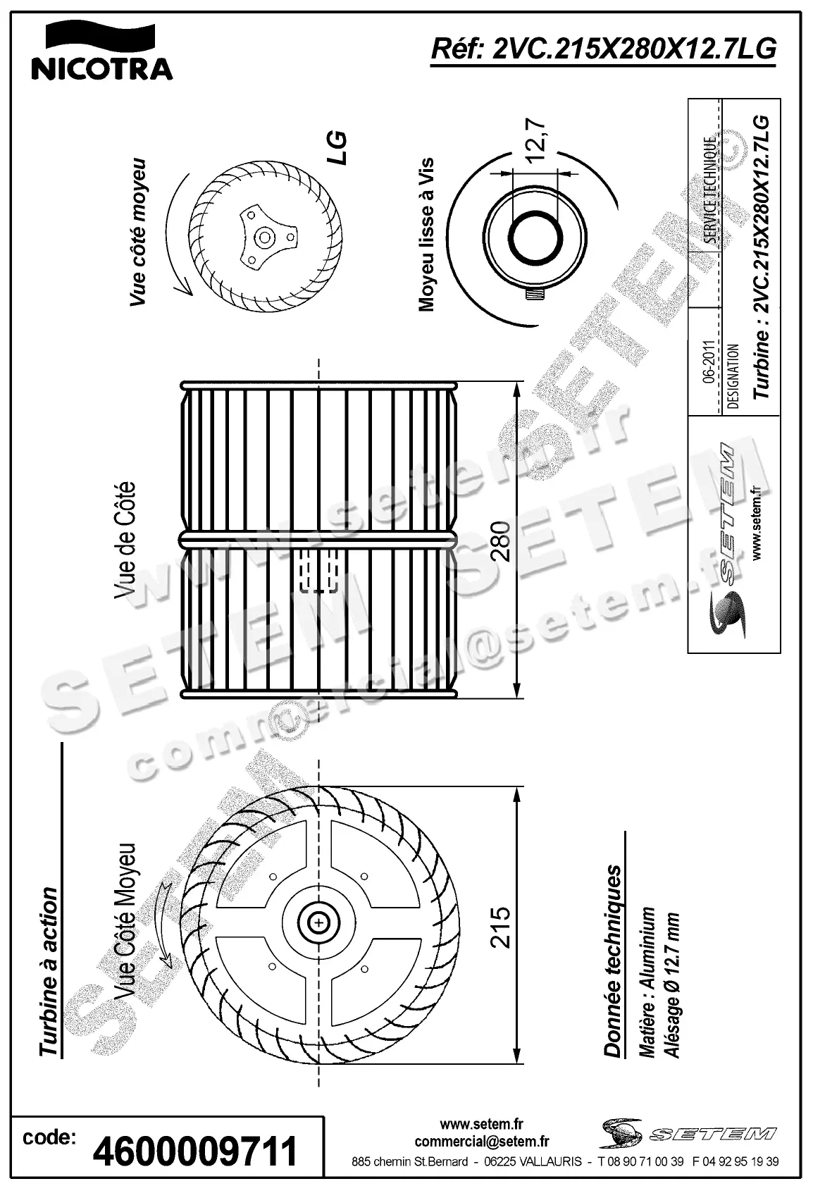 4624009711-TURBINE NICOTRA GEBHARDT 2VC.215X280X12.7LG 2