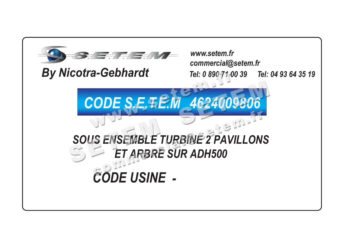 4624009806-SOUS ENSEMBLE TURBINE NICOTRA GEBHARDT 2 PAVILLONS ET ARBRE SUR ADH500