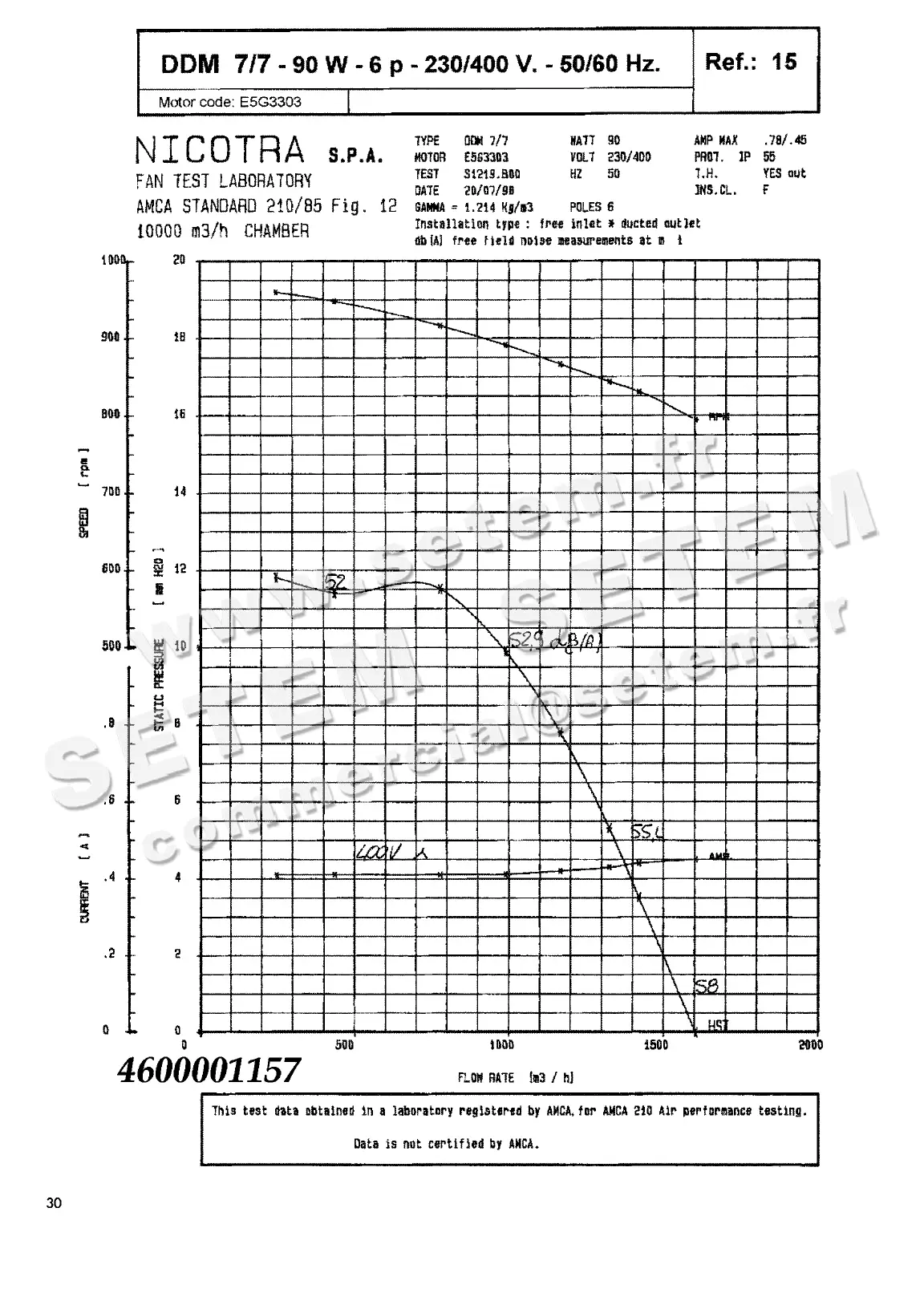 4624501157-VENTILATEUR NICOTRA DDM7/7 90W 6P T230/400V 1V E5G3303 +BB *6M027P*