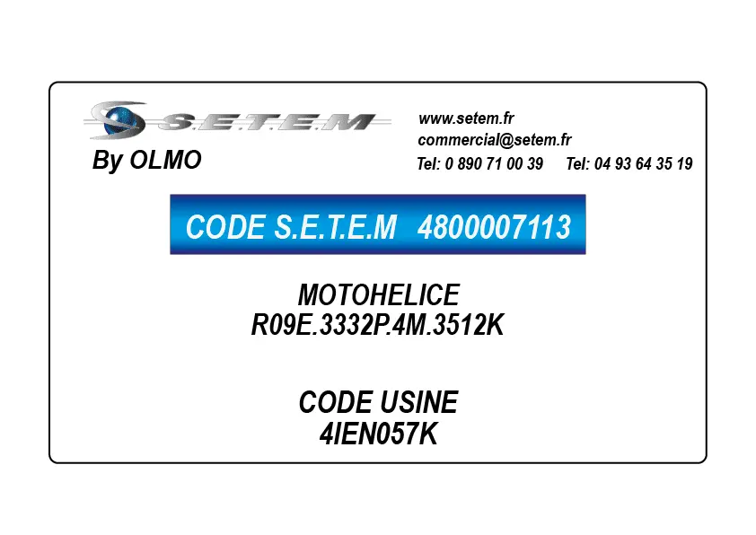 4800007113-MOTOHELICE OLMO R09E.3332P.4M.3512K *4IEN057K*