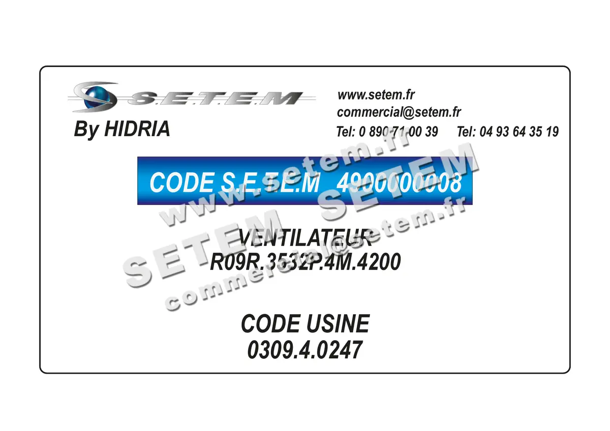4900000008-VENTILATEUR HF R09R.3532P.4M.4200 *0309.4.0247*