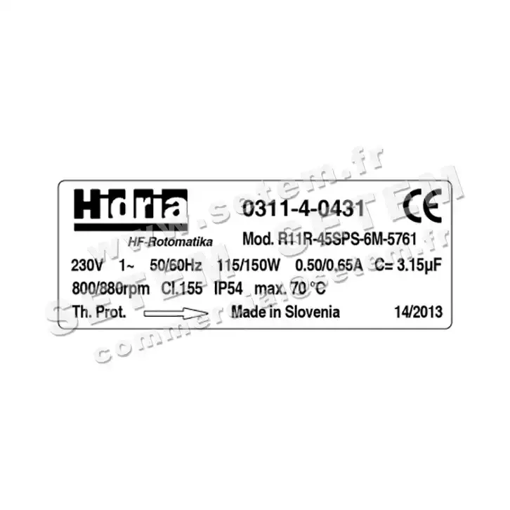 4900000482-VENTILATEUR HF R11R.45SPS.6M.5761 *0311.4.0431* 3