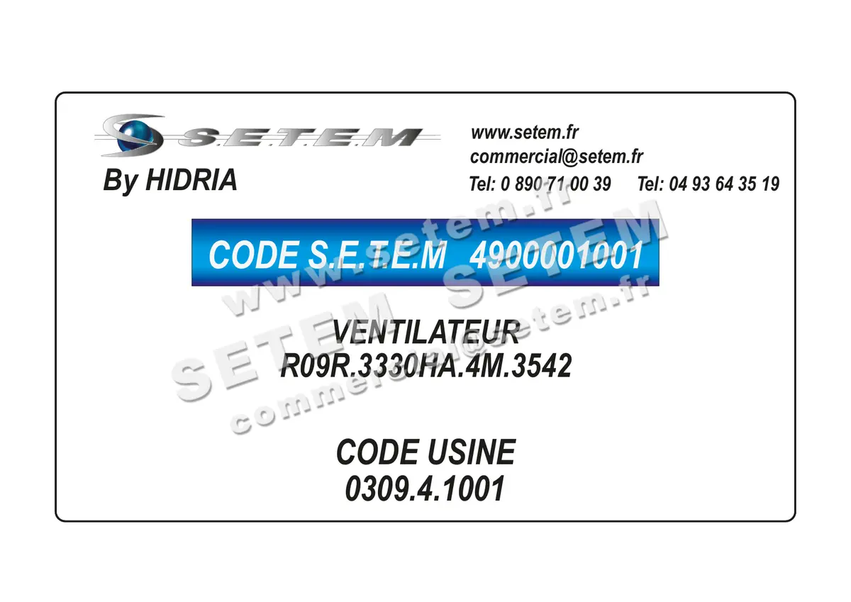 4900001001-VENTILATEUR HF R09R.3330HA.4M.3542 *0309.4.1001*
