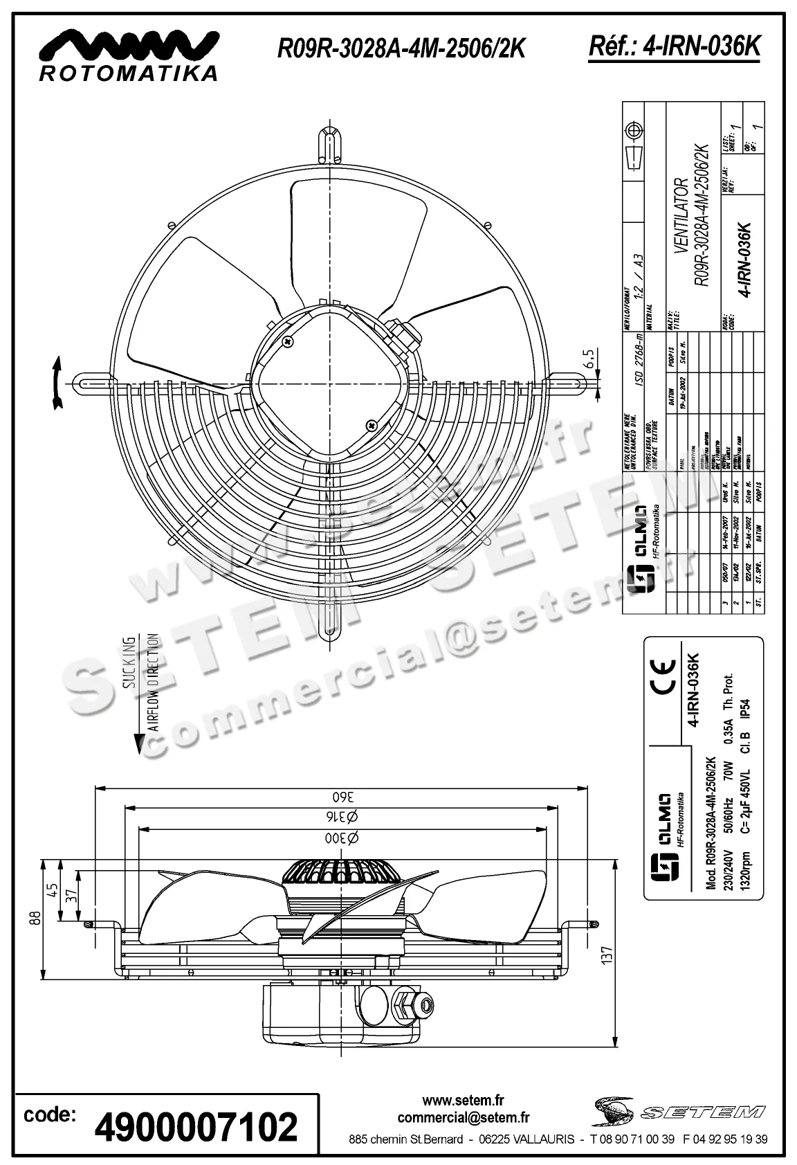 4900007102-VENTILATEUR HF R09R.3028A.4M.2506/1 *4IRN036* 2