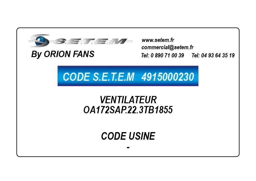 4915000230-VENTILATEUR ORION OA172SAP.22.3TB1855